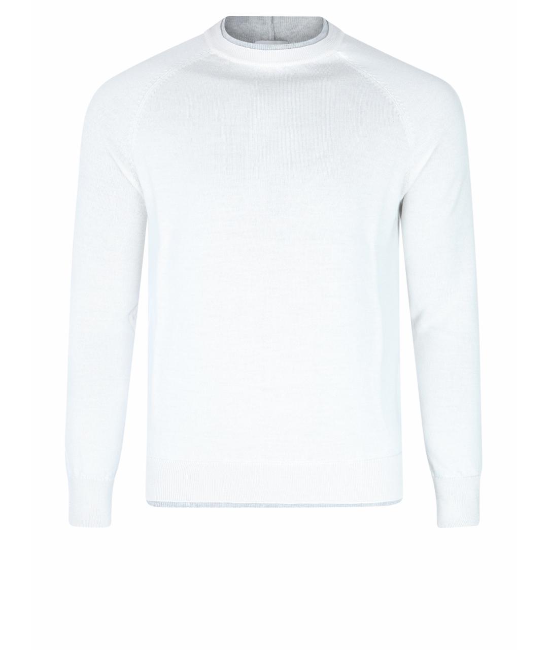 ELEVENTY Белый шерстяной джемпер / свитер, фото 1