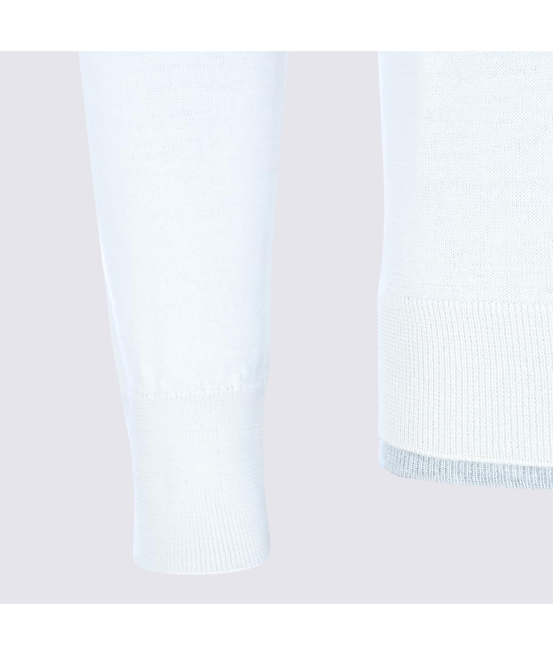 ELEVENTY Белый шерстяной джемпер / свитер, фото 4
