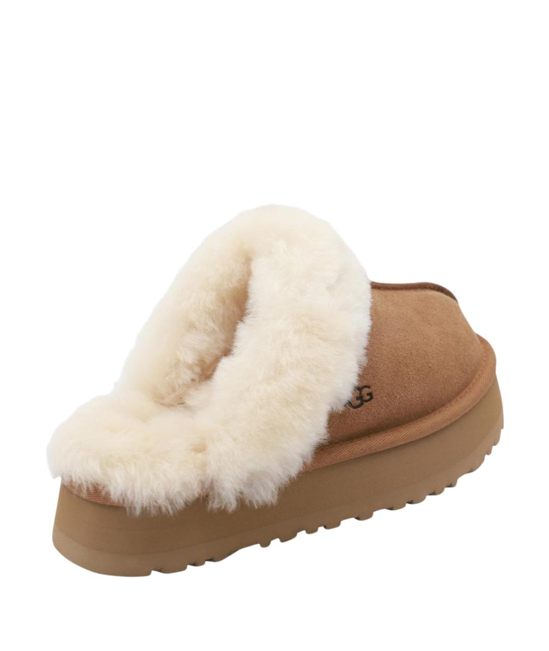 UGG AUSTRALIA Бежевые кожаные сабо, фото 2
