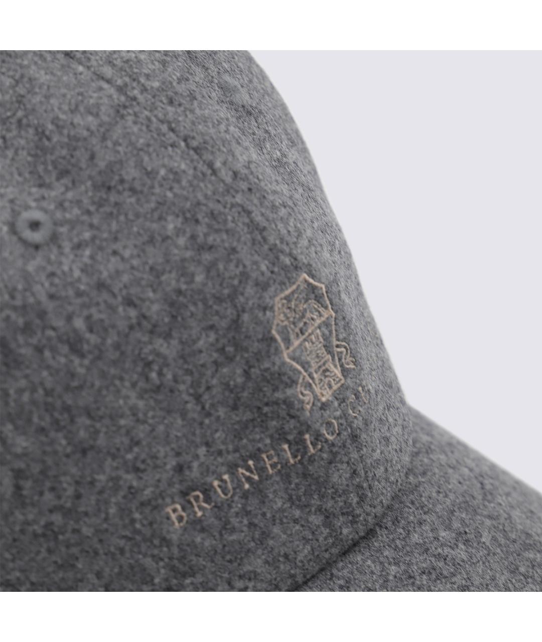 BRUNELLO CUCINELLI Серая шерстяная кепка/бейсболка, фото 2