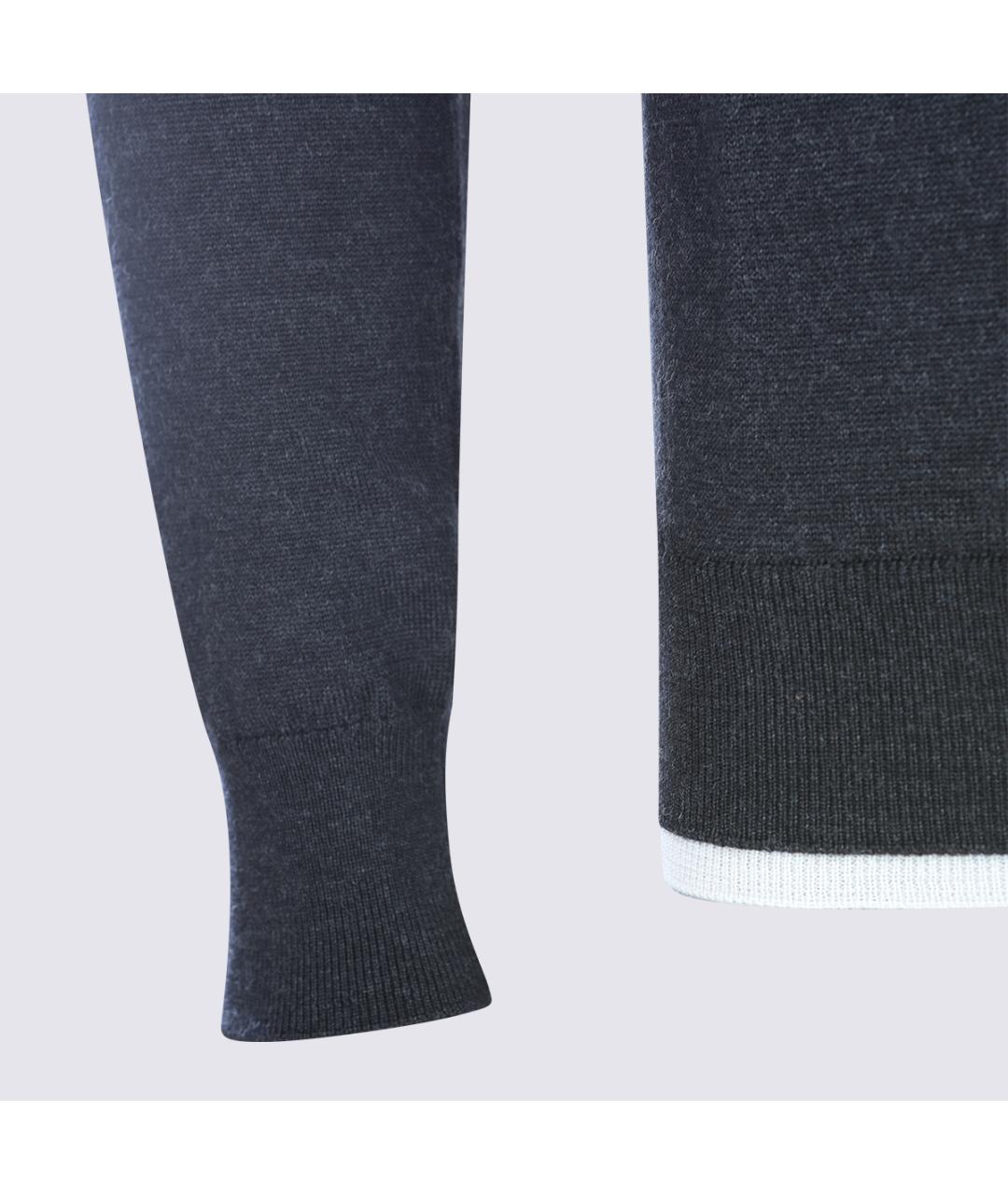 ELEVENTY Серый шерстяной джемпер / свитер, фото 4