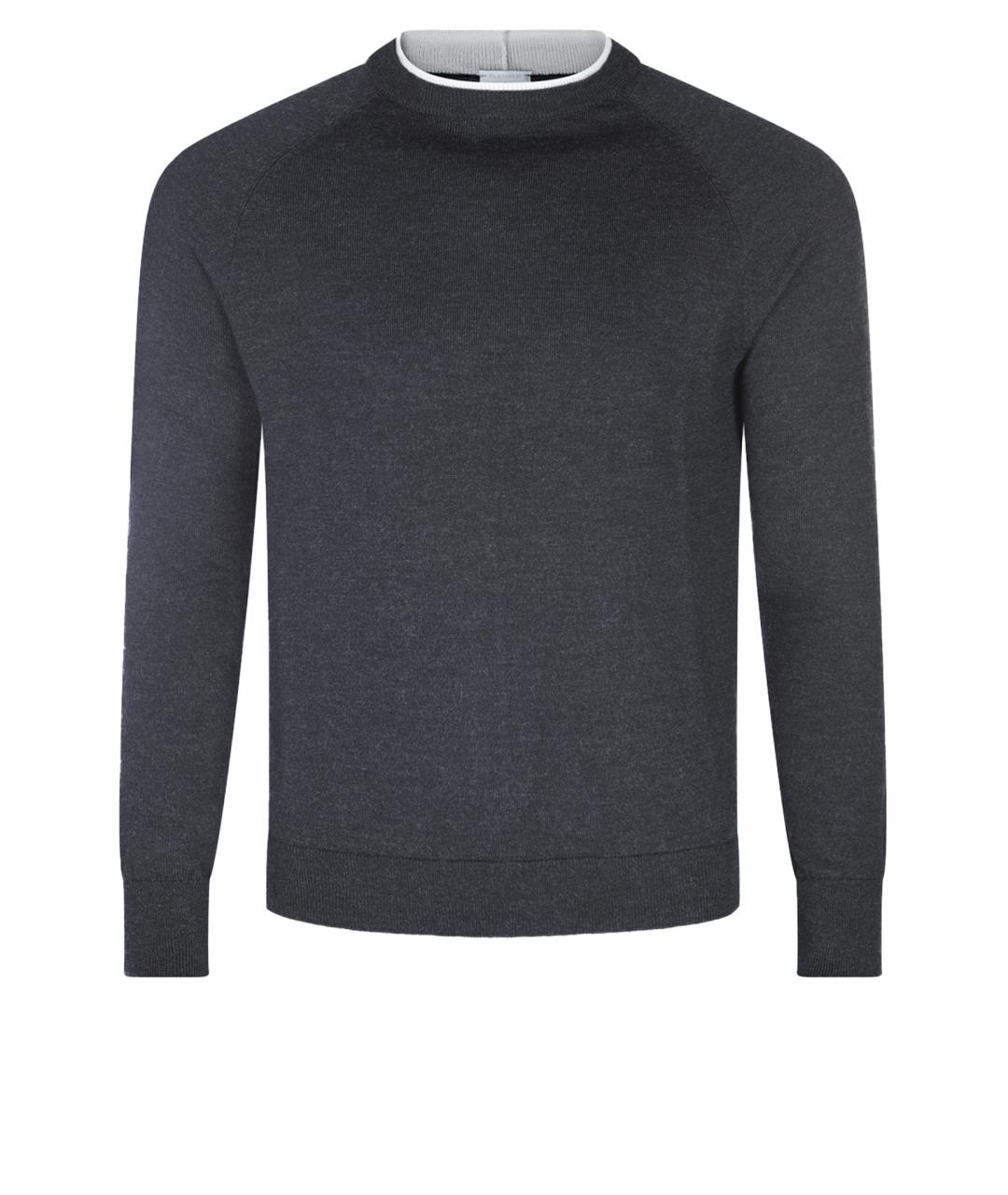 ELEVENTY Серый шерстяной джемпер / свитер, фото 1