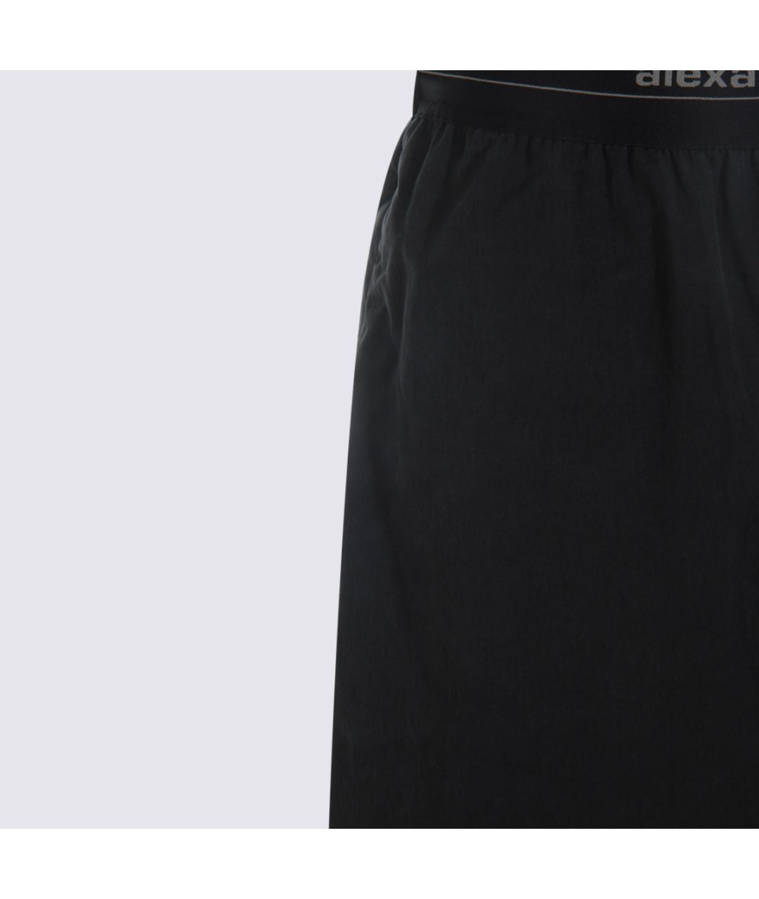 ALEXANDER WANG Черные хлопковые прямые брюки, фото 4