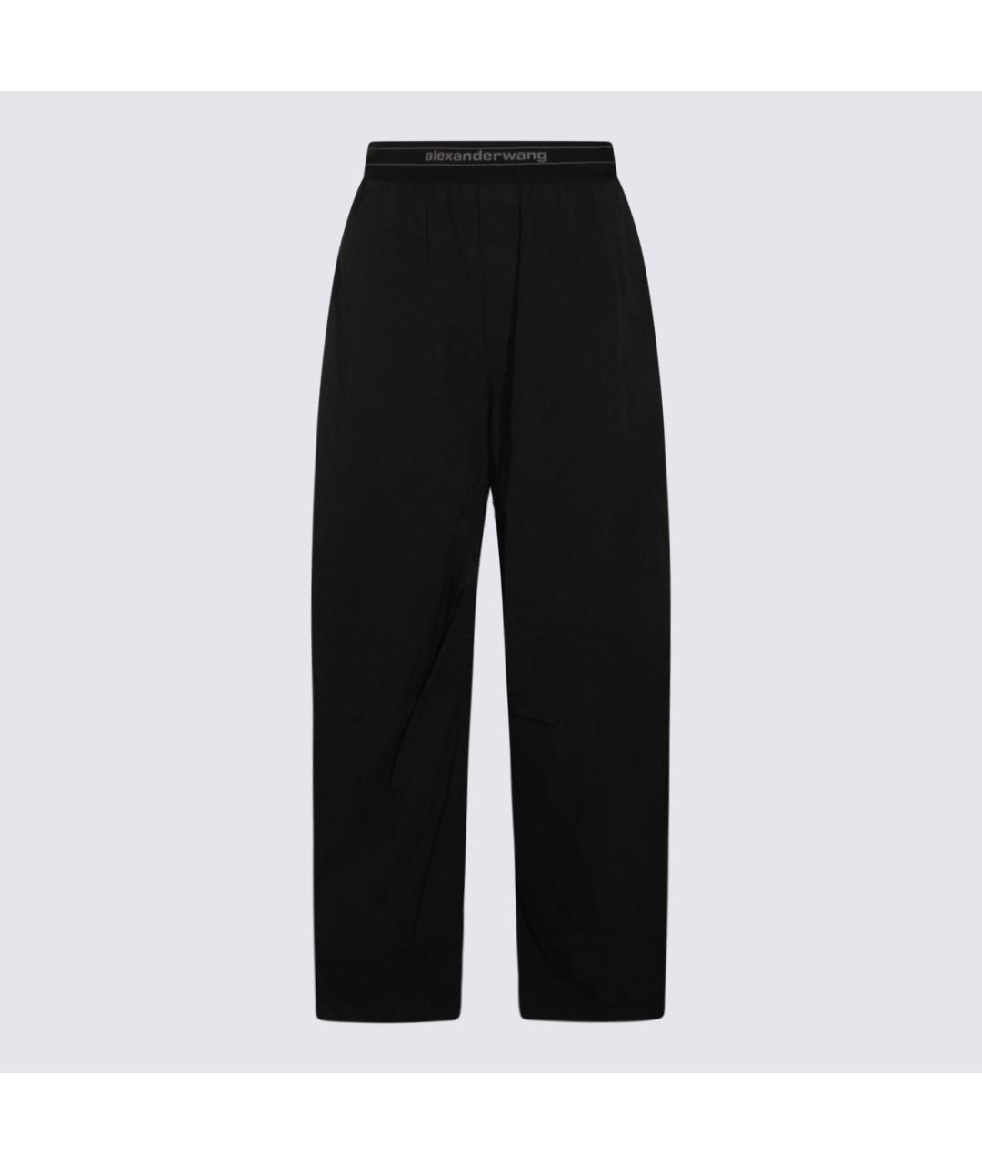 ALEXANDER WANG Черные хлопковые прямые брюки, фото 5