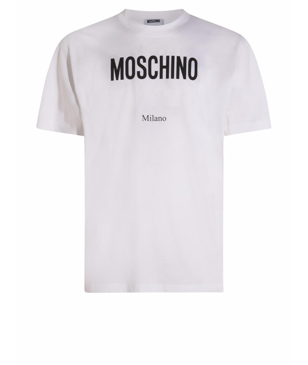 MOSCHINO Белая хлопковая футболка, фото 1