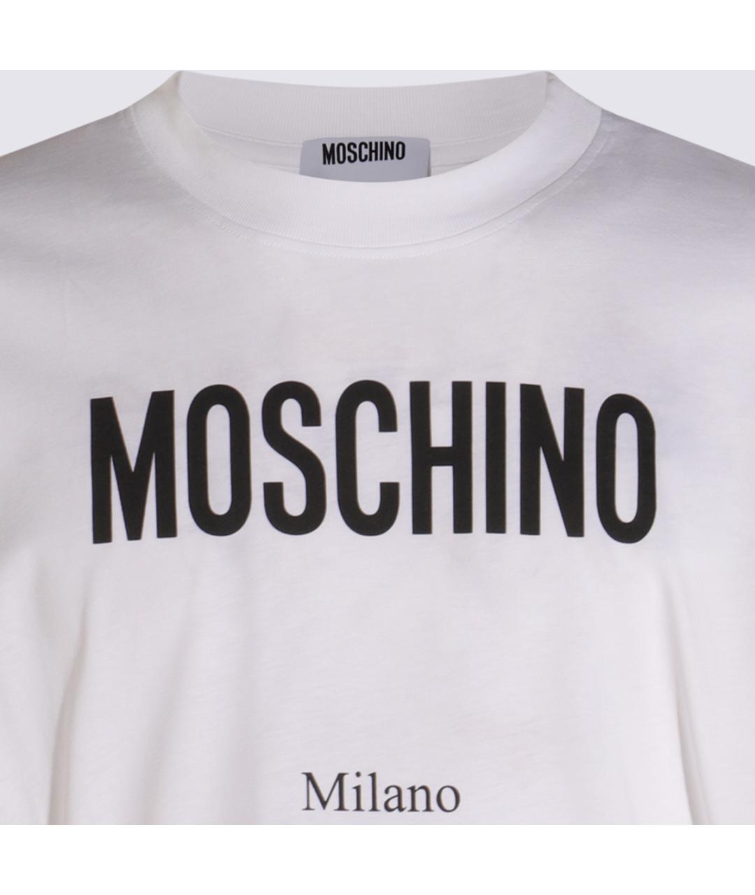 MOSCHINO Белая хлопковая футболка, фото 3