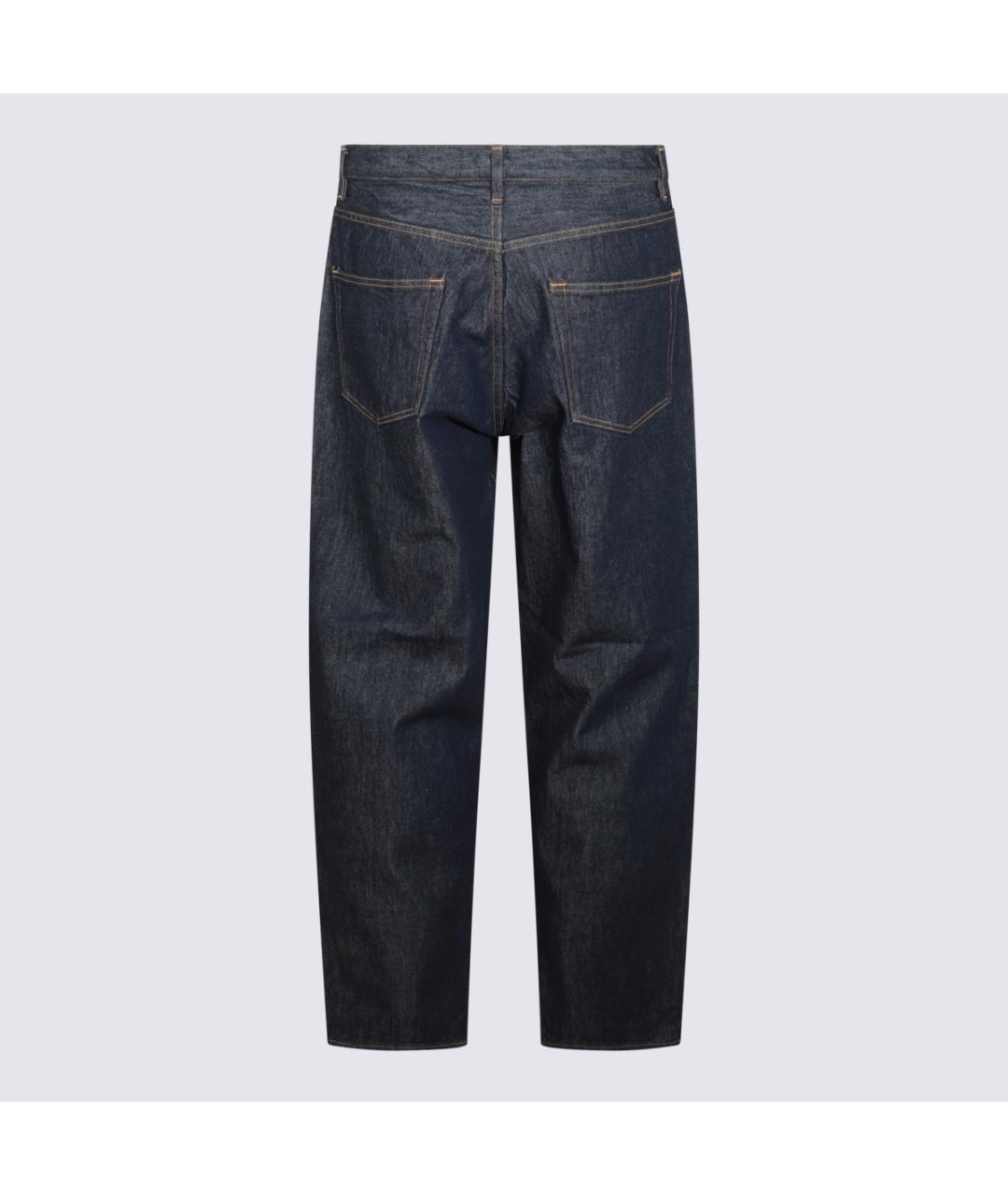 AURALEE Темно-синие хлопковые прямые джинсы, фото 2