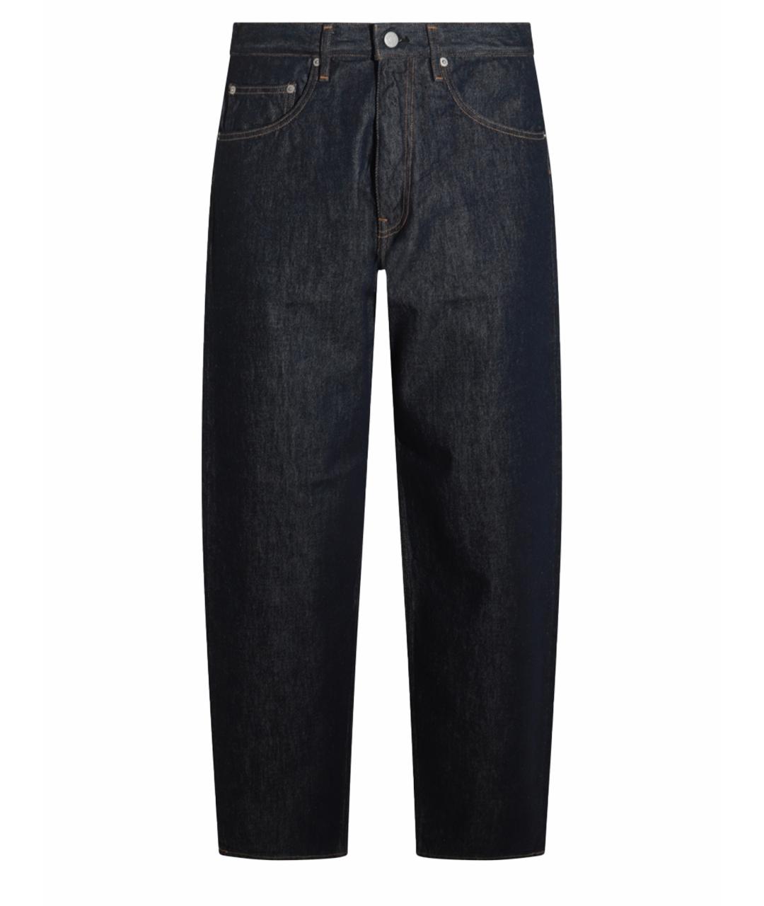 AURALEE Темно-синие хлопковые прямые джинсы, фото 1