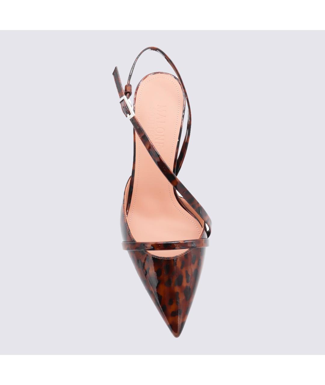 MALONE SOULIERS Коричневые туфли из лакированной кожи, фото 4