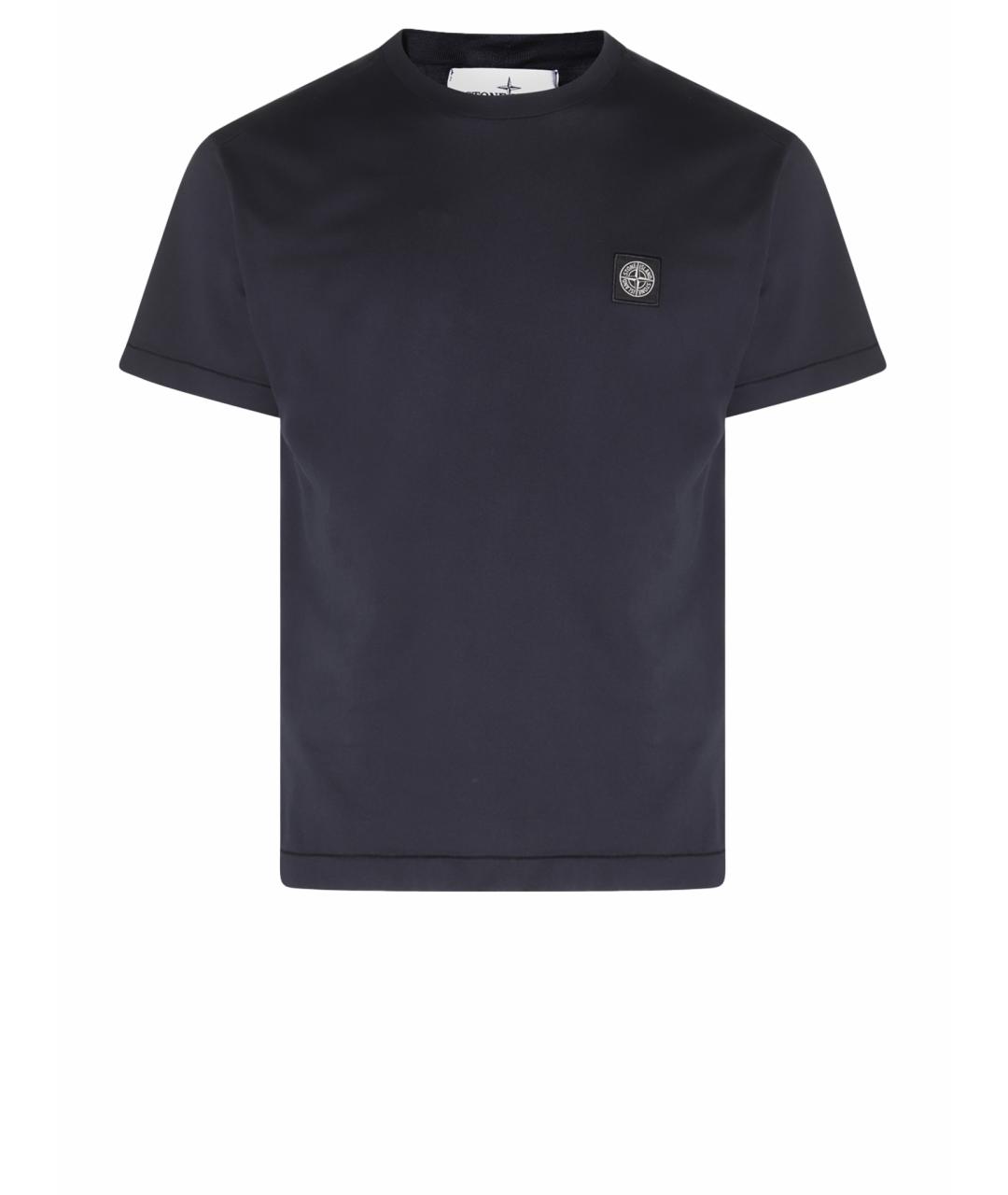 STONE ISLAND Синяя хлопковая футболка, фото 1