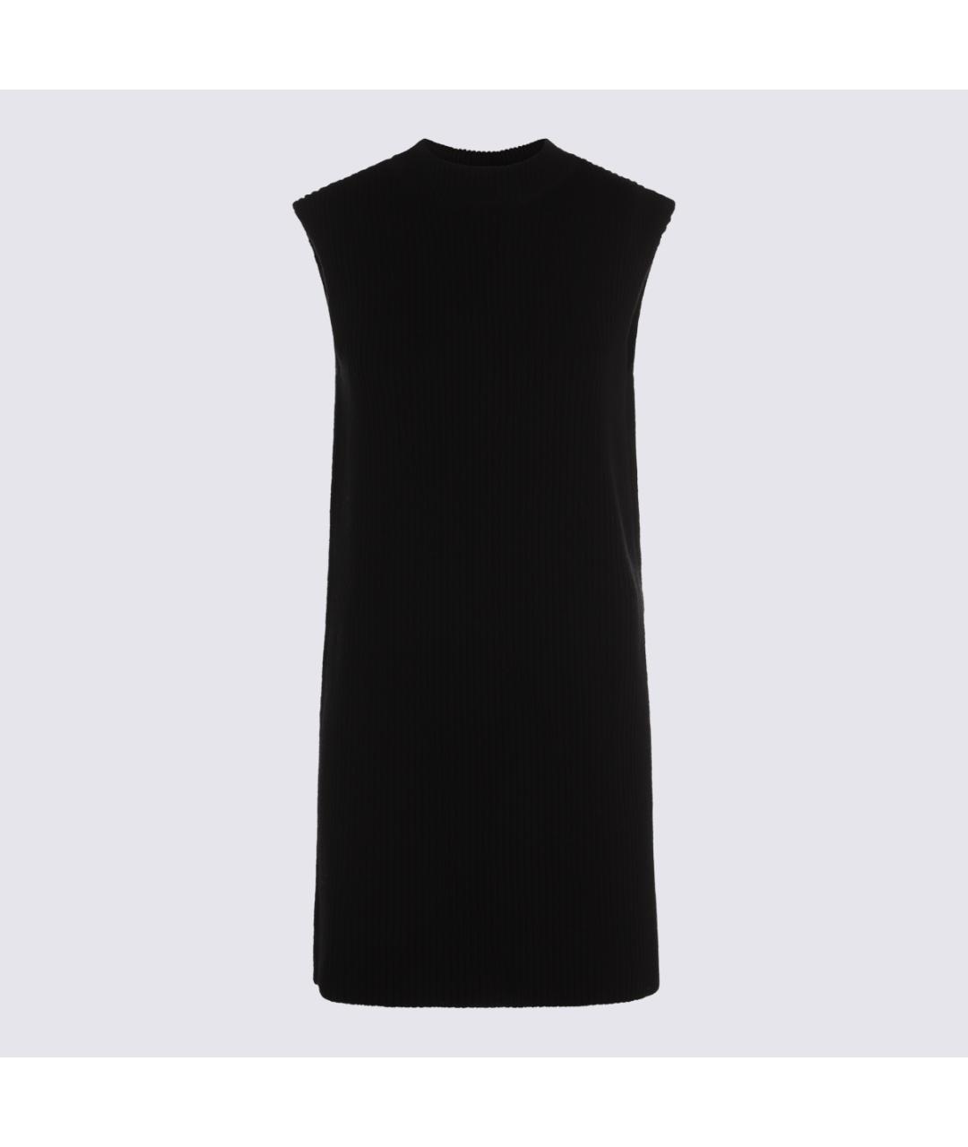 JIL SANDER Черная шерстяная жилетка, фото 3