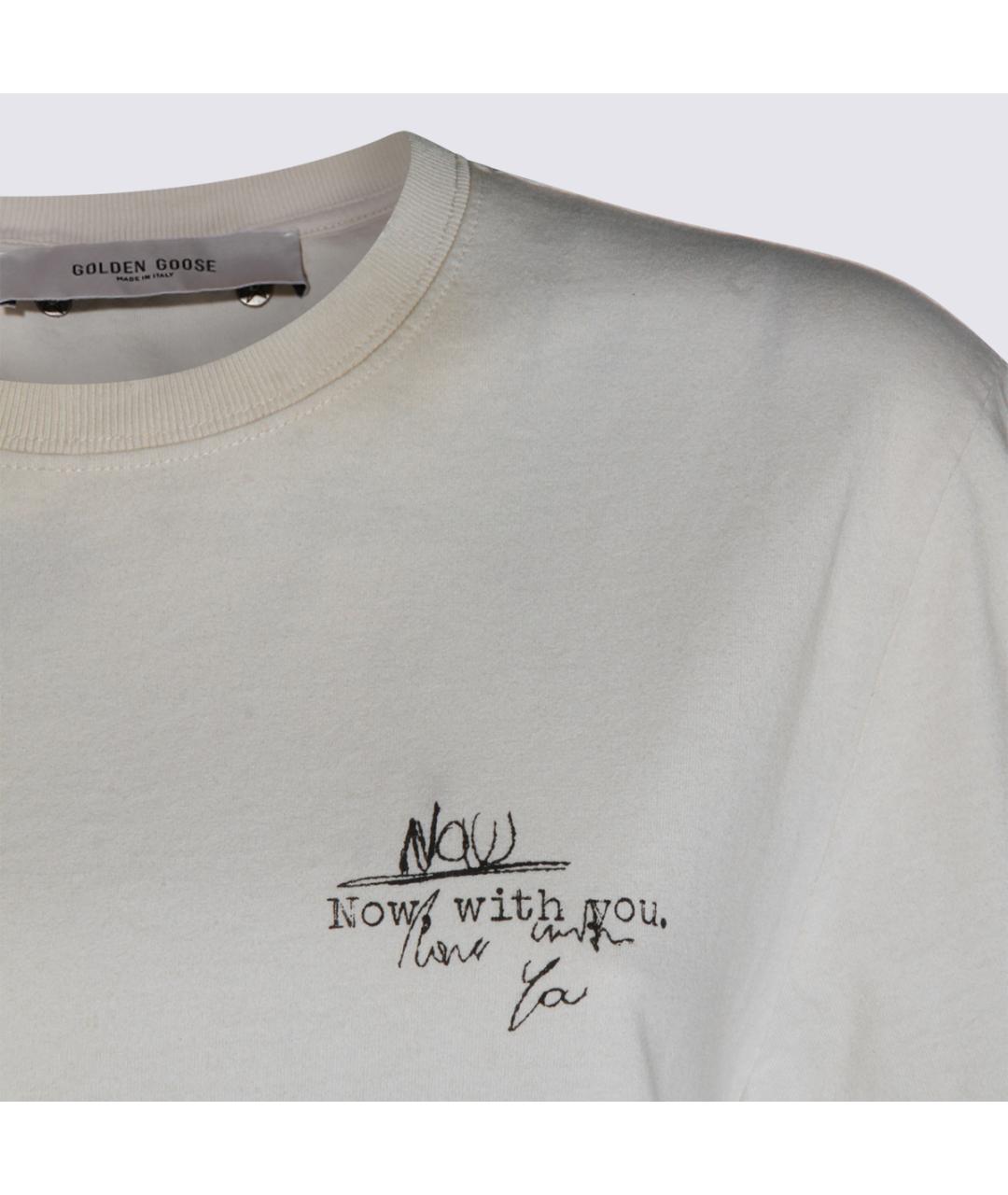 GOLDEN GOOSE DELUXE BRAND Белая хлопковая футболка, фото 3