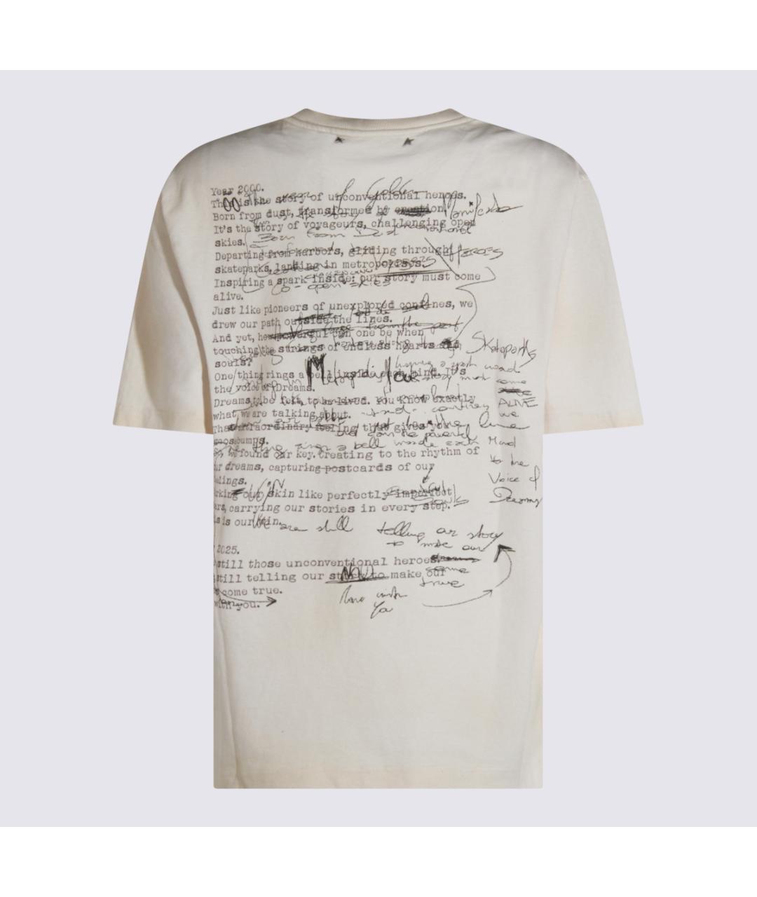 GOLDEN GOOSE DELUXE BRAND Белая хлопковая футболка, фото 2