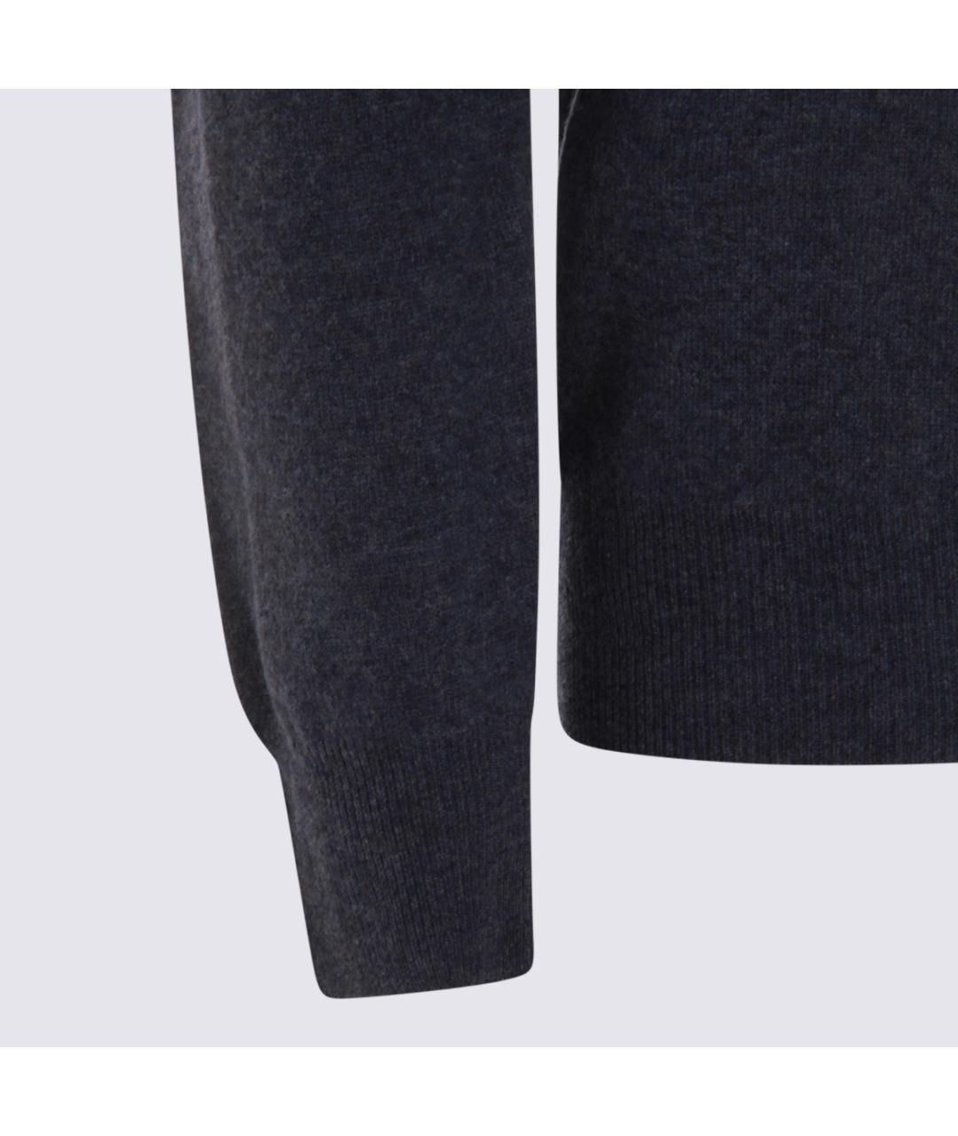 ALTEA Темно-синий шерстяной джемпер / свитер, фото 3