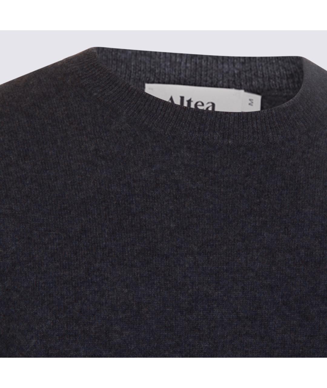 ALTEA Темно-синий шерстяной джемпер / свитер, фото 4