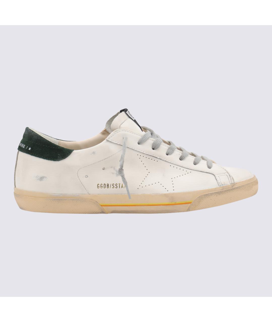GOLDEN GOOSE DELUXE BRAND Белые кожаные низкие кроссовки / кеды, фото 3