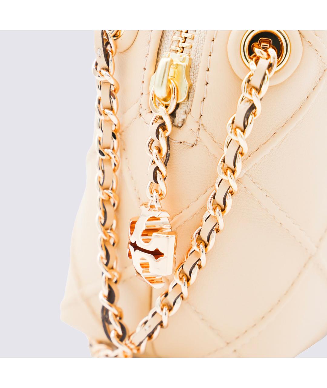 TORY BURCH Бежевая кожаная сумка через плечо, фото 4
