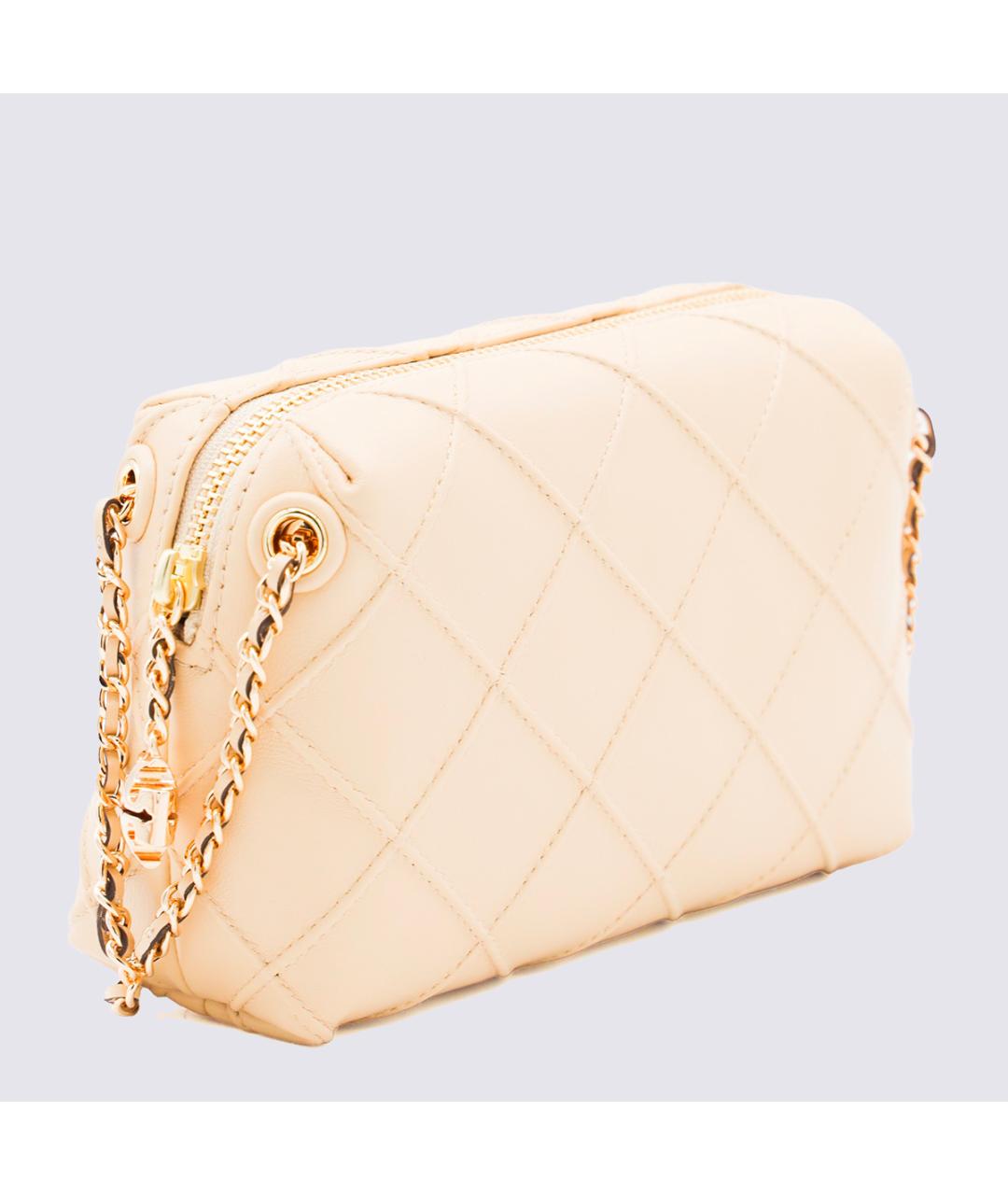 TORY BURCH Бежевая кожаная сумка через плечо, фото 3