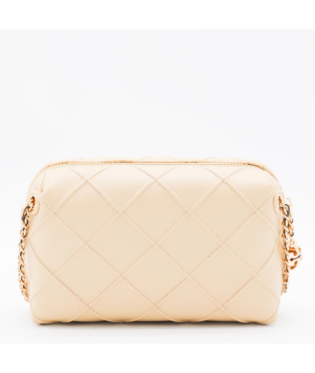 TORY BURCH Бежевая кожаная сумка через плечо, фото 2