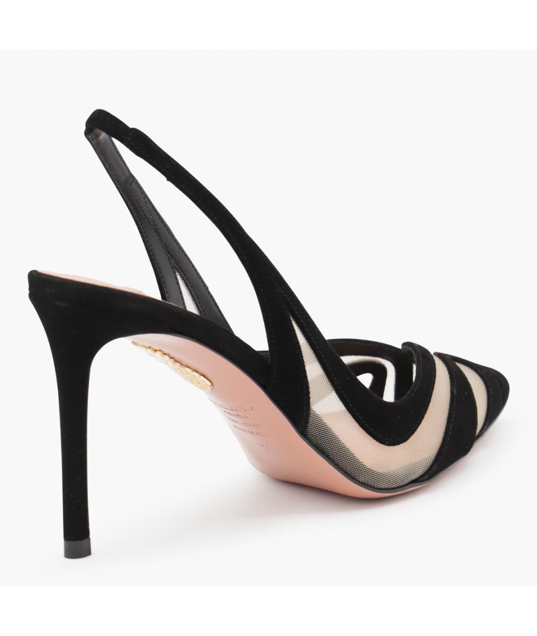 AQUAZZURA Черные замшевые туфли, фото 3