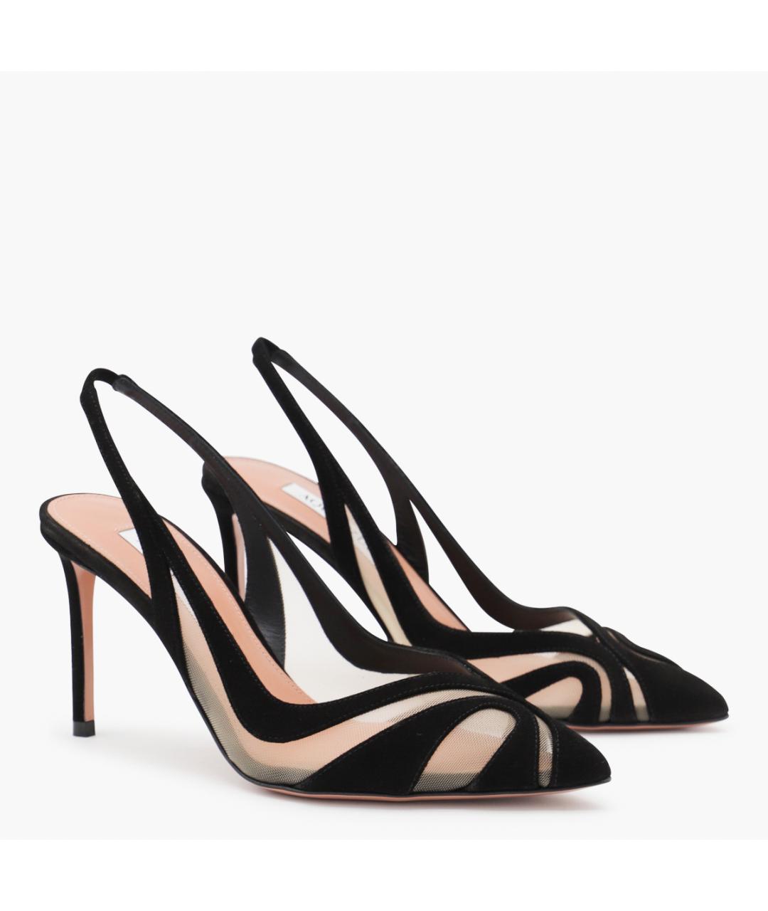 AQUAZZURA Черные замшевые туфли, фото 2