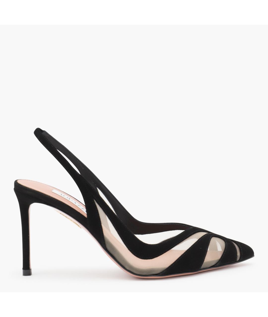 AQUAZZURA Черные замшевые туфли, фото 5