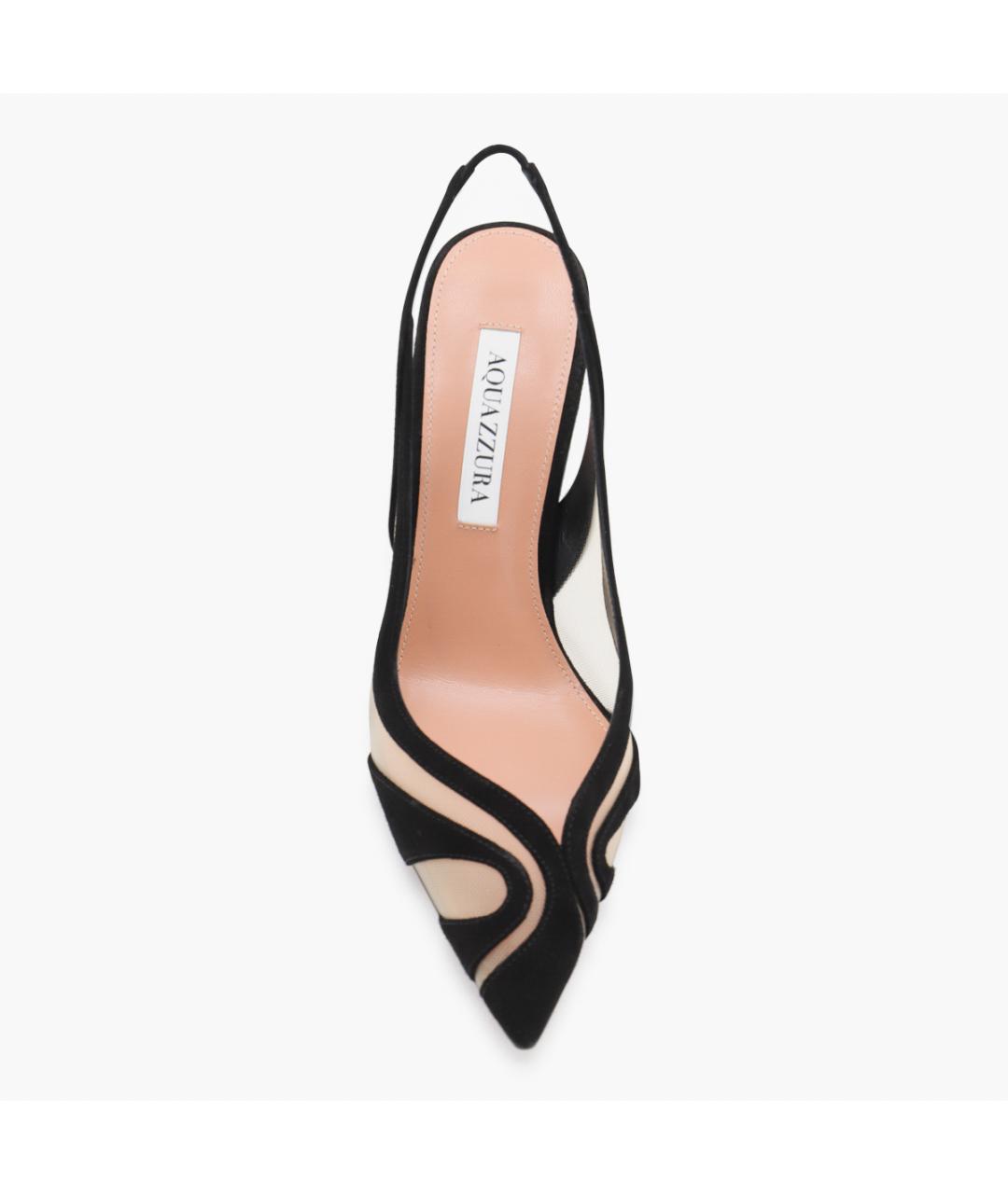 AQUAZZURA Черные замшевые туфли, фото 4