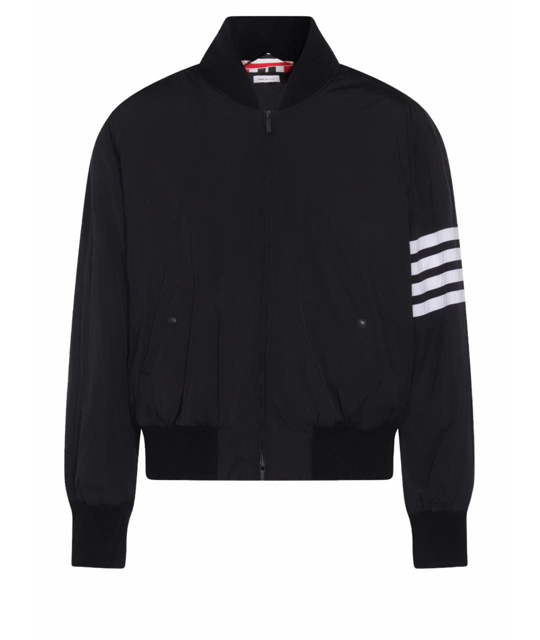 THOM BROWNE Темно-синяя полиэстеровая куртка, фото 1
