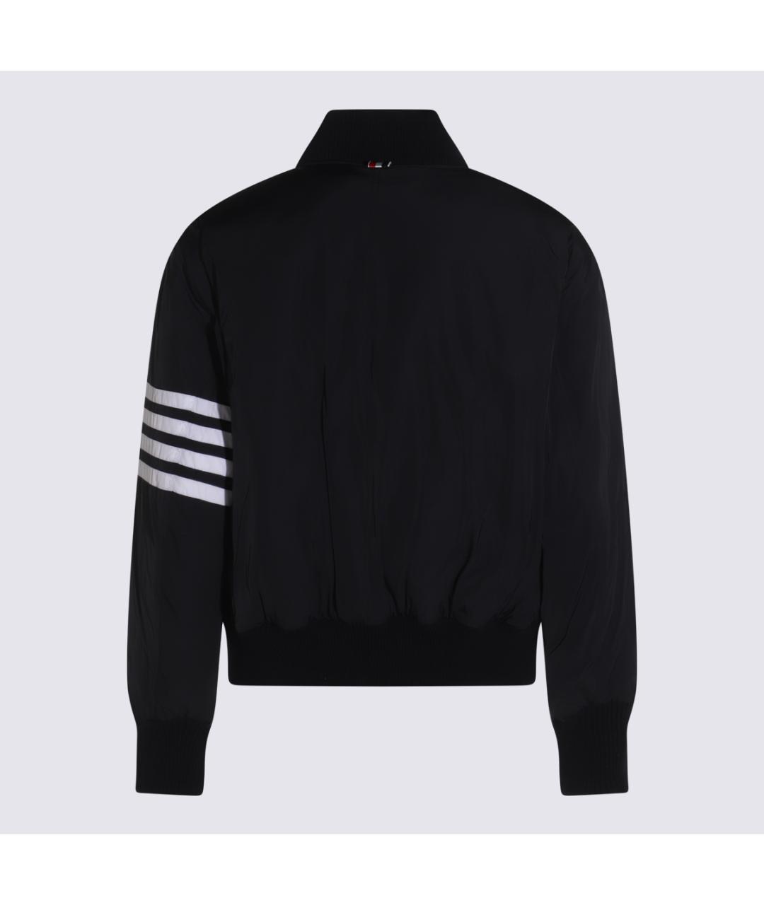 THOM BROWNE Темно-синяя полиэстеровая куртка, фото 2