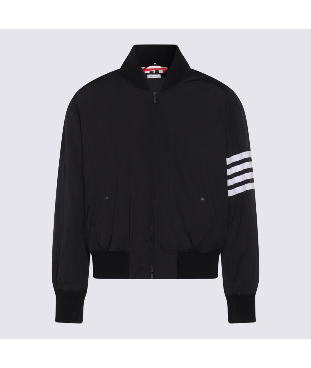 THOM BROWNE Темно-синяя полиэстеровая куртка, фото 3