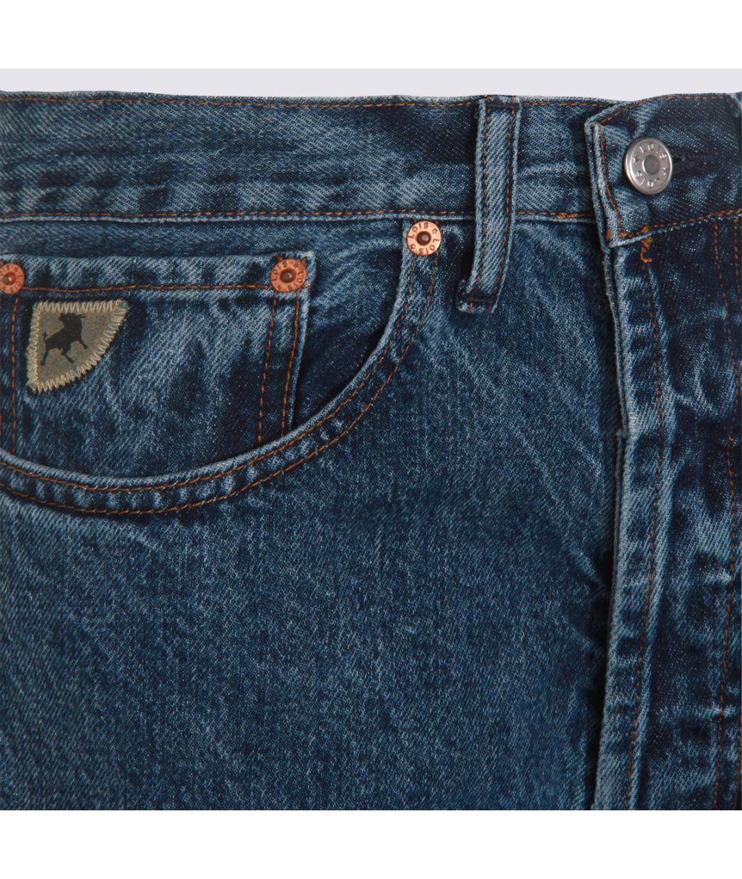LOIS JEANS Синие хлопковые прямые джинсы, фото 3