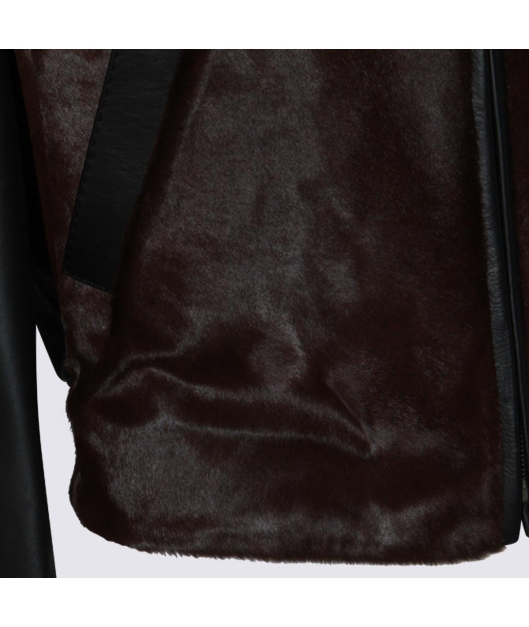 MARNI Коричневая меховая куртка, фото 4