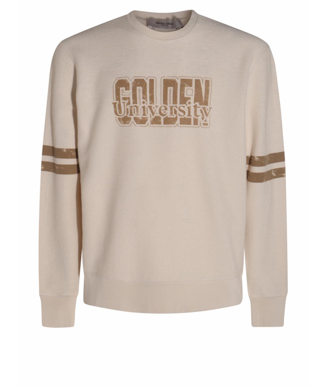 GOLDEN GOOSE DELUXE BRAND Бежевый хлопковый джемпер / свитер, фото 1