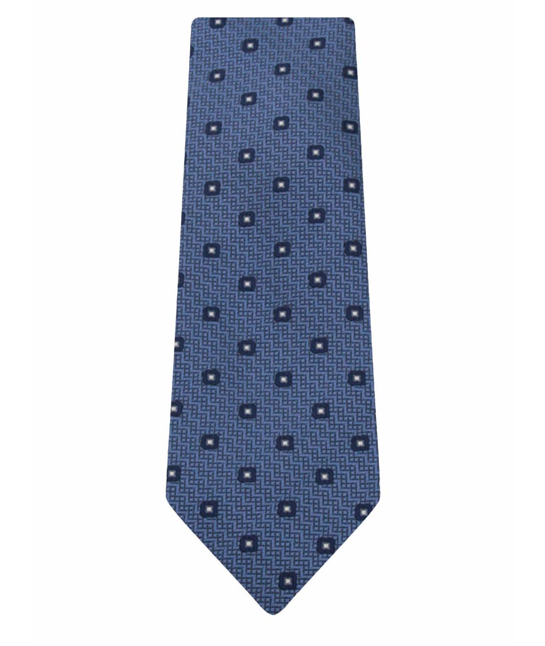 ZEGNA Синий шелковый галстук, фото 1