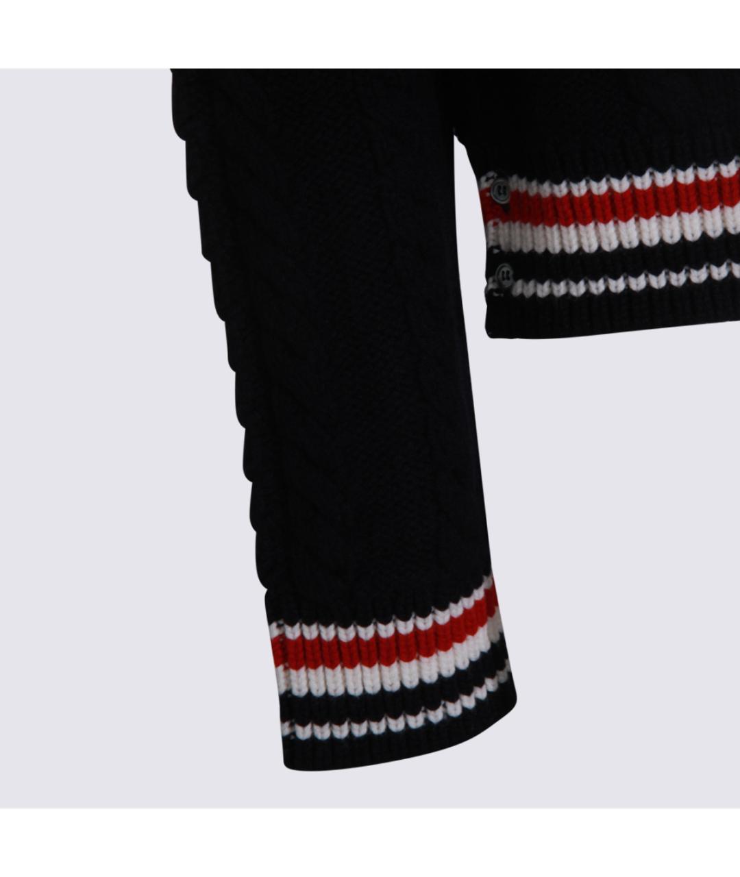 THOM BROWNE Темно-синий шерстяной джемпер / свитер, фото 3