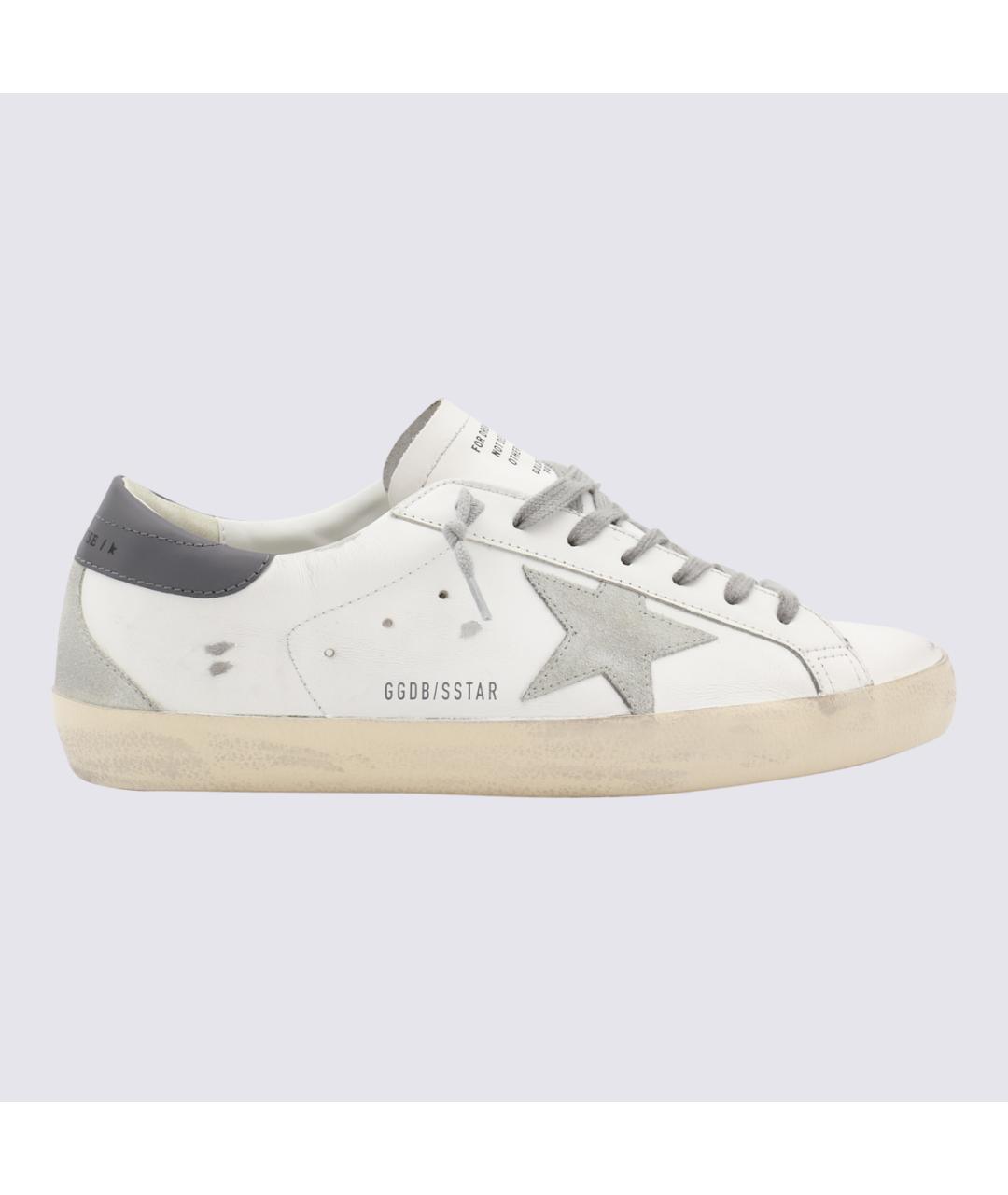 GOLDEN GOOSE DELUXE BRAND Белые кожаные низкие кроссовки / кеды, фото 3