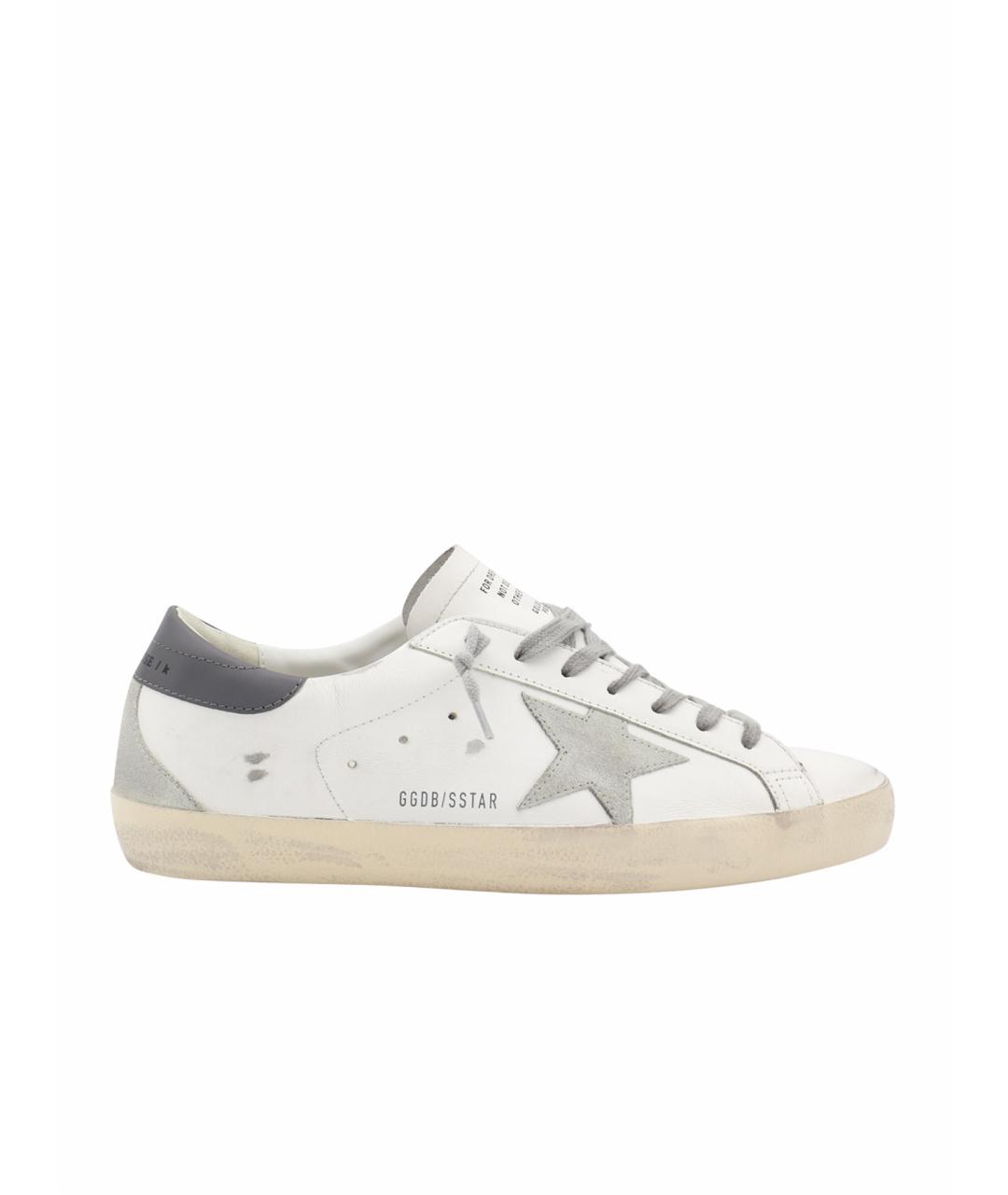 GOLDEN GOOSE DELUXE BRAND Белые кожаные низкие кроссовки / кеды, фото 1