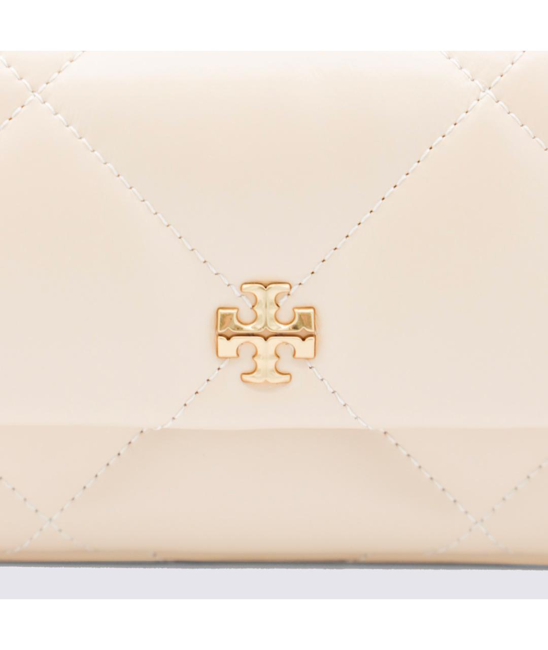 TORY BURCH Бежевая кожаная сумка через плечо, фото 4