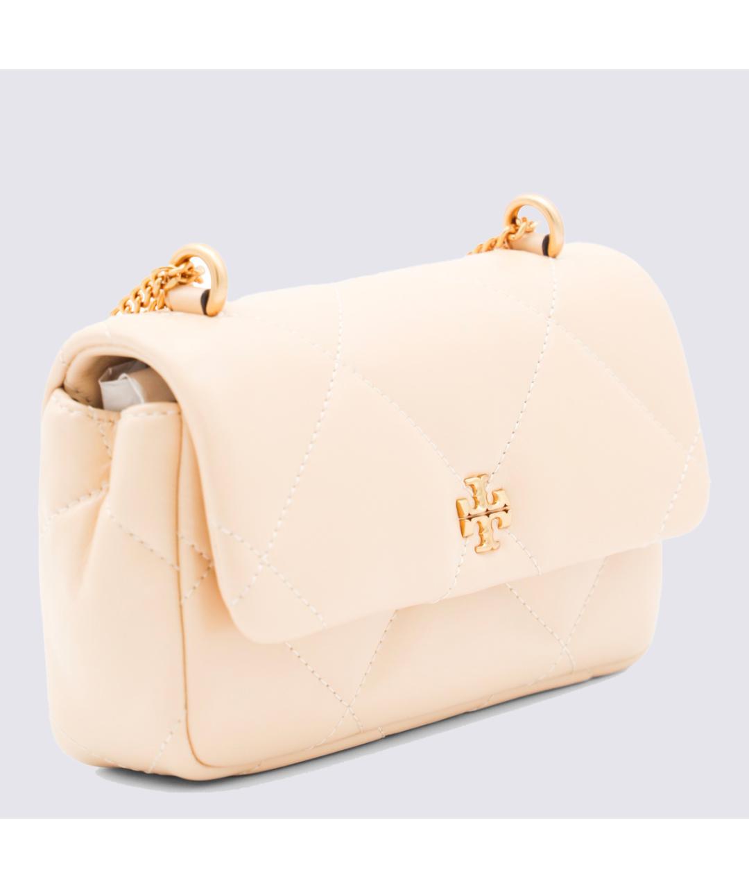 TORY BURCH Бежевая кожаная сумка через плечо, фото 3