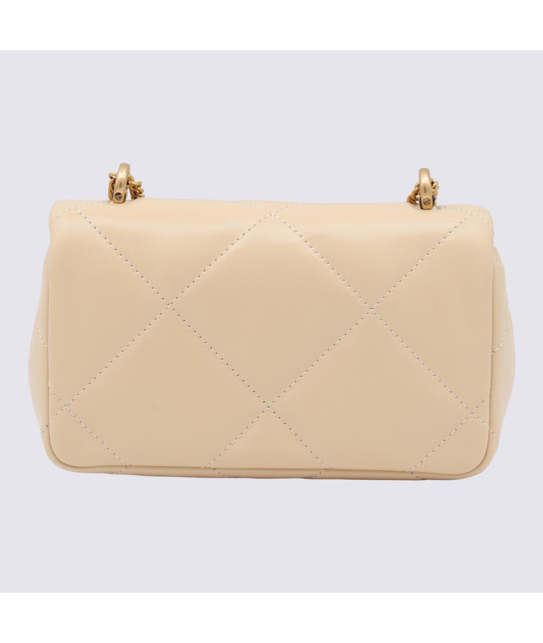 TORY BURCH Бежевая кожаная сумка через плечо, фото 2