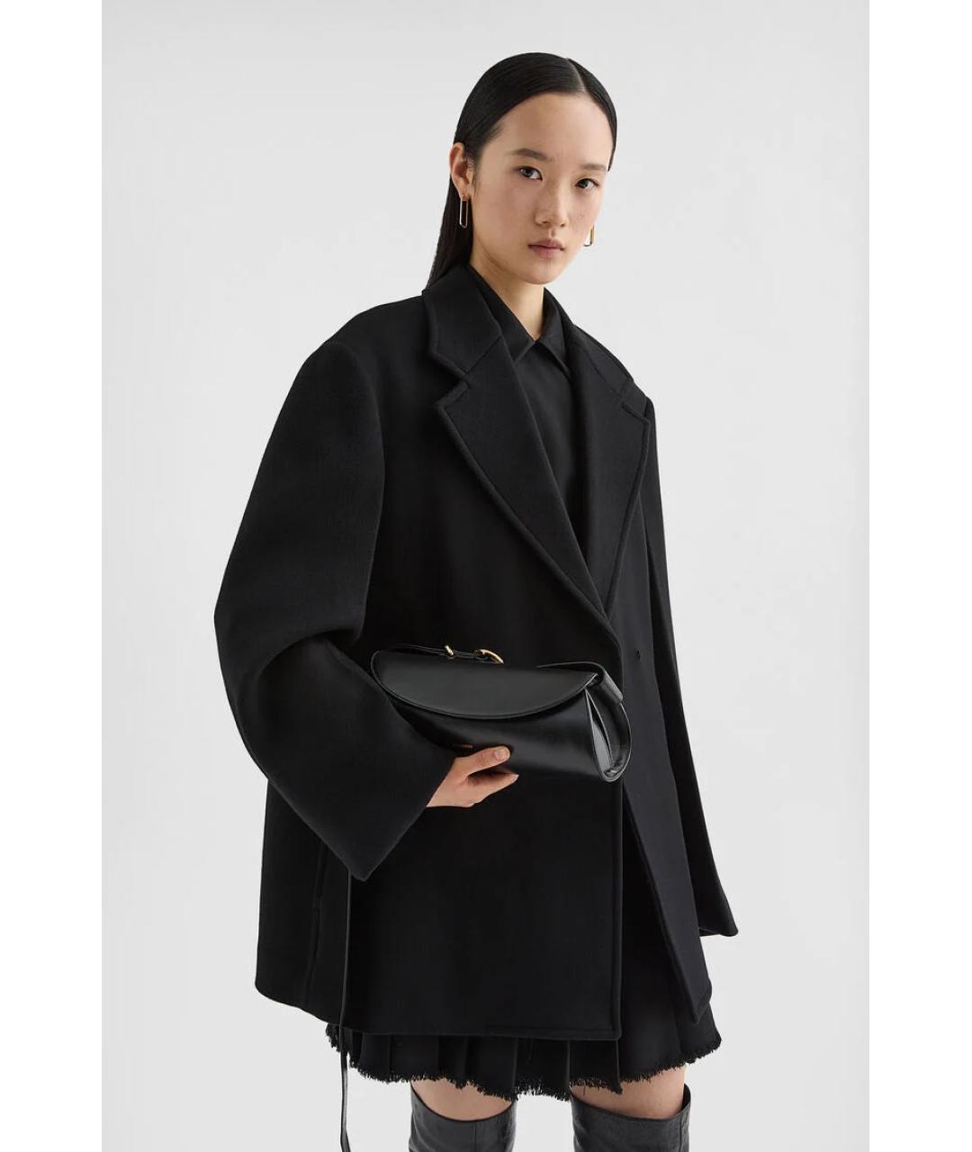 JIL SANDER Черная кожаная сумка через плечо, фото 2