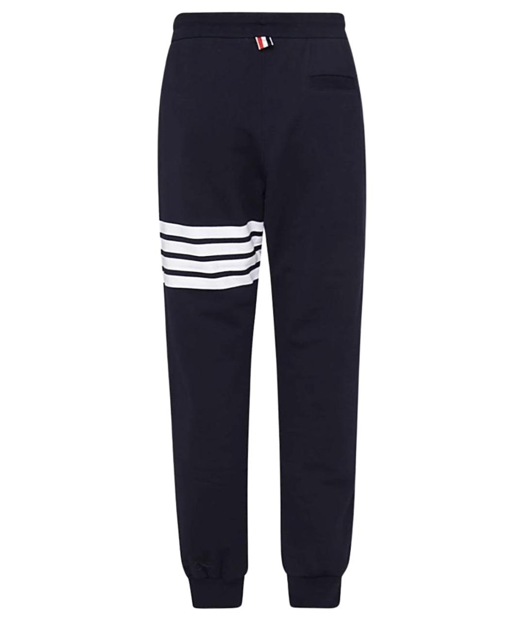 THOM BROWNE Синие хлопковые повседневные брюки, фото 2