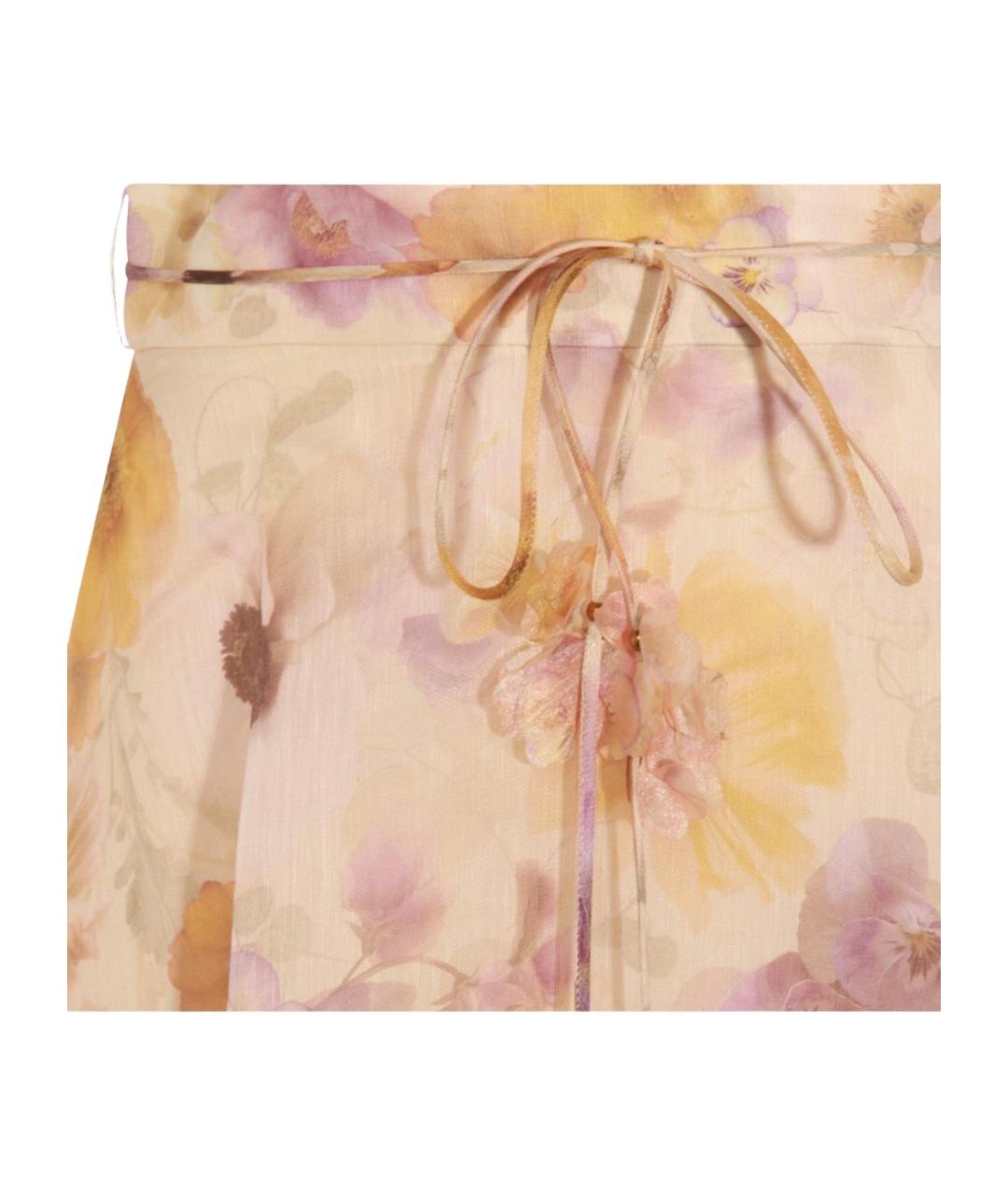 ZIMMERMANN Мульти шелковая юбка макси, фото 3