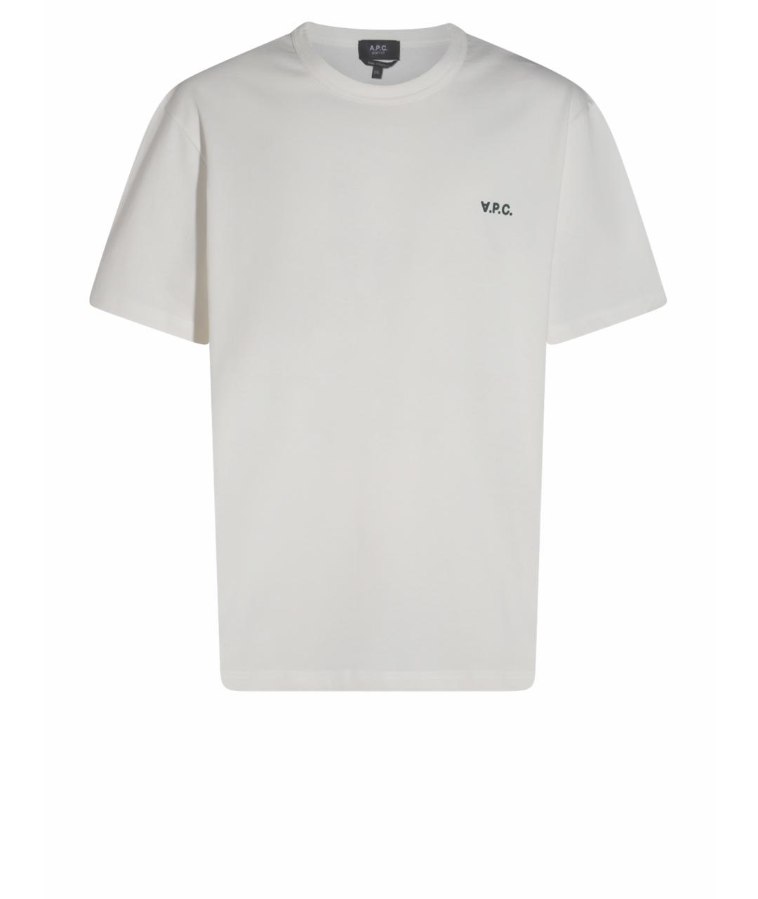 A.P.C. Белая хлопковая футболка, фото 1