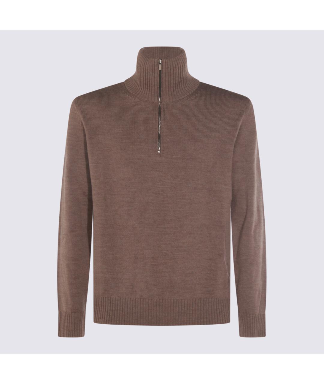 ALTEA Коричневый шерстяной джемпер / свитер, фото 5