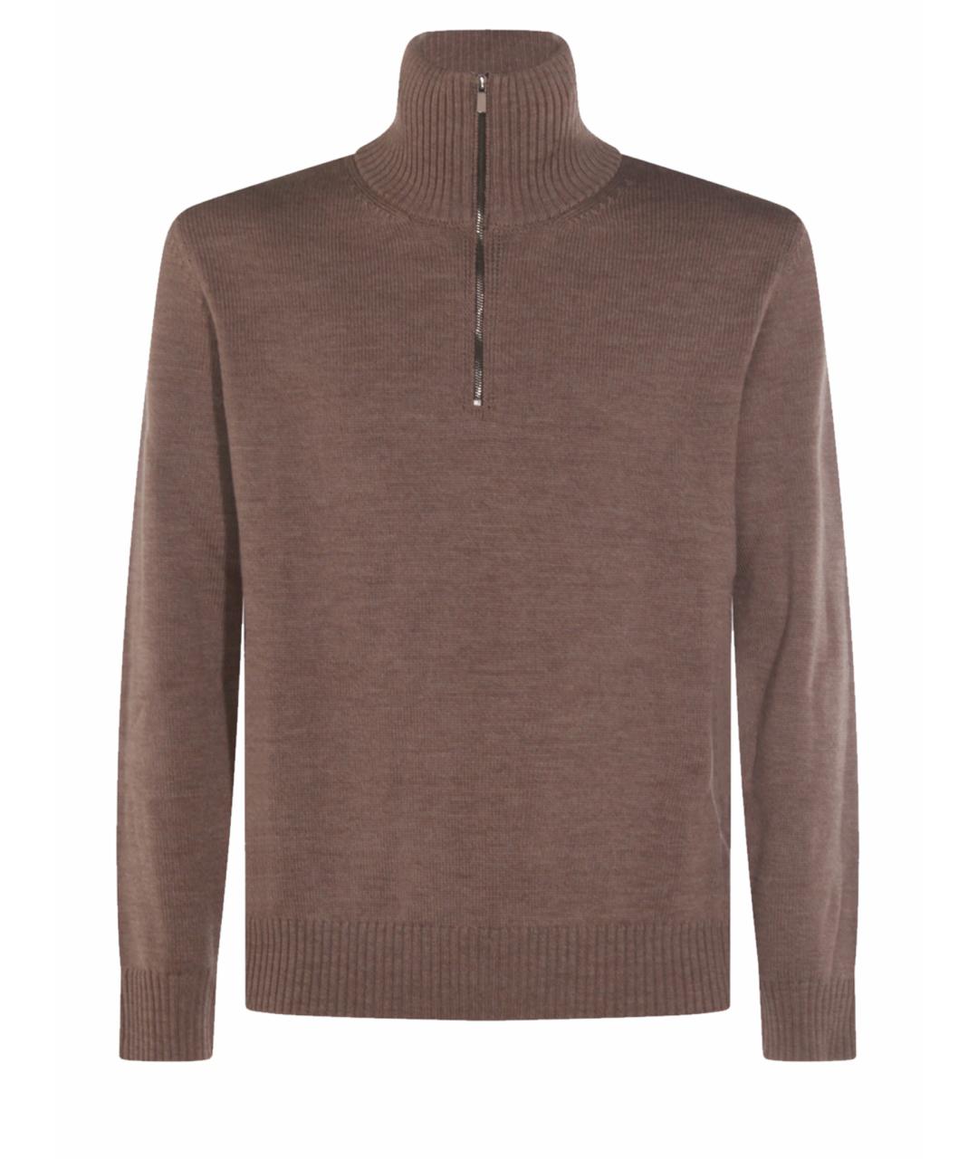 ALTEA Коричневый шерстяной джемпер / свитер, фото 1