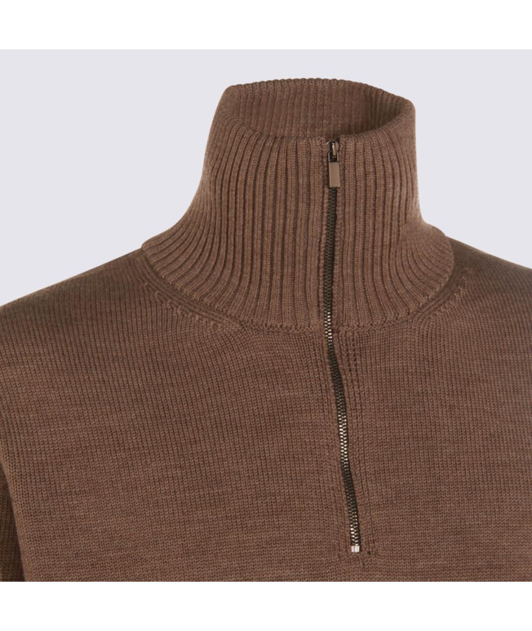ALTEA Коричневый шерстяной джемпер / свитер, фото 3