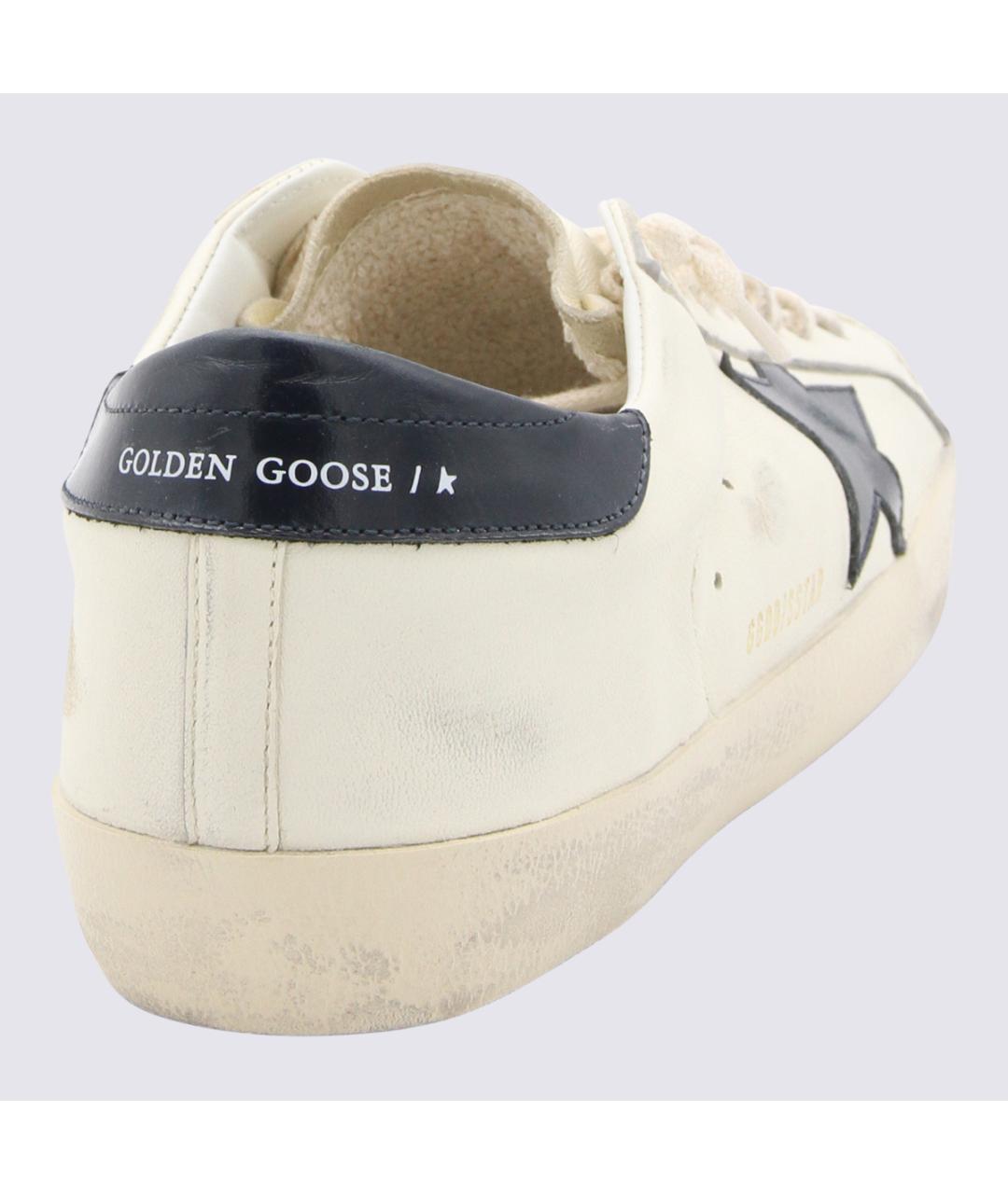 GOLDEN GOOSE DELUXE BRAND Бежевые кожаные низкие кроссовки / кеды, фото 2