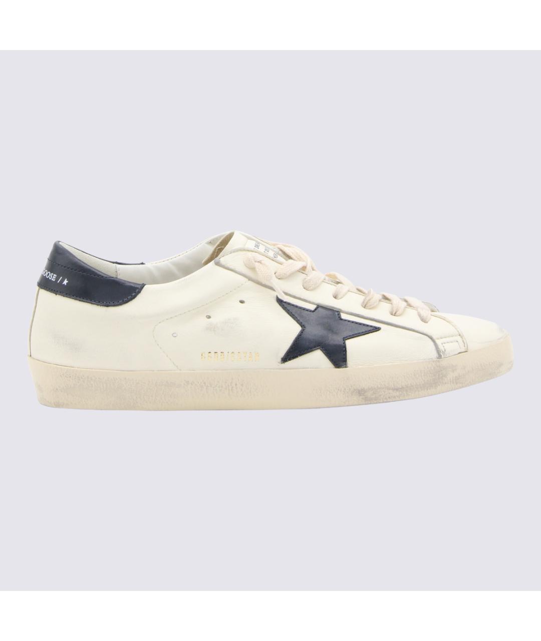 GOLDEN GOOSE DELUXE BRAND Бежевые кожаные низкие кроссовки / кеды, фото 3