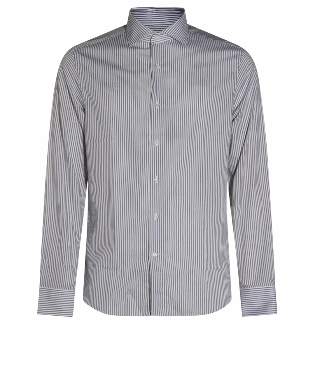 CANALI Синяя хлопковая кэжуал рубашка, фото 1
